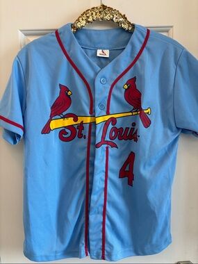 Yadier Molina St. Louis Cardinals Youth Light Blue Baseball Jersey - Kids Shirt